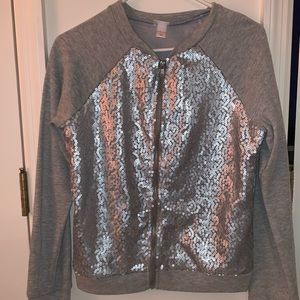 Gray sparkles sequin  jacket